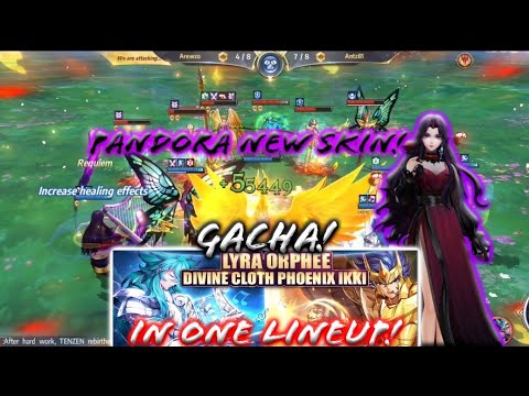 Saint Seiya: Awakening - Lyra Orphee and DC Ikki PvP in One Lineup! Gacha 80x! + Pandora New Skin!