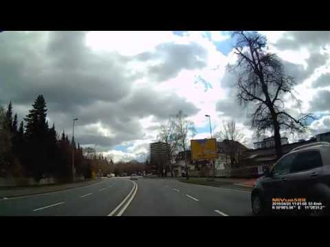 D: Stadt Kulmbach. Landkreis Kulmbach. Fahrt auf der B 85. April 2015