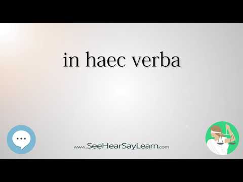 in haec verba 🔊