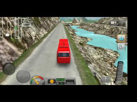 Bus driver 3d hill station