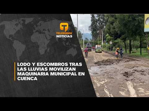 Lodo y escombros tras las lluvias movilizan maquinaria municipal en Cuenca