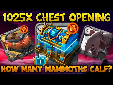 1025x Chest Opening + Top 1 Crystal Chest – How Many Mammoths Calf Did I Get? (5.5M Favor Points)