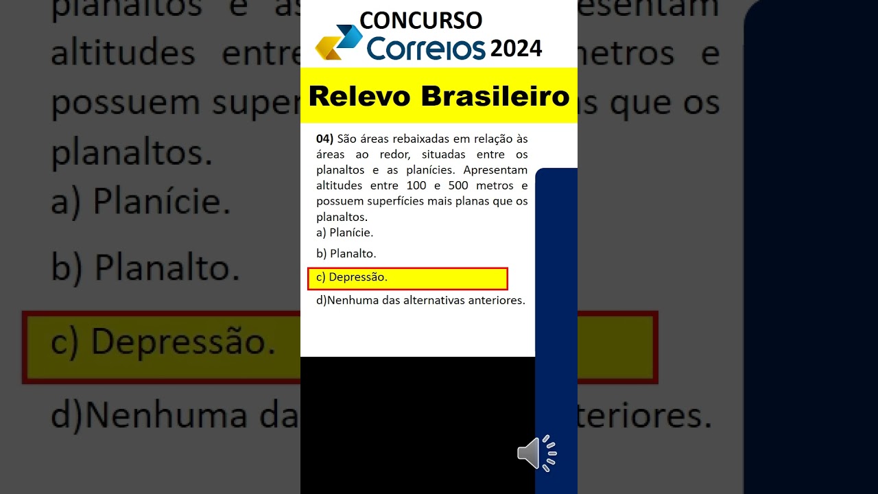 04 - Relevo do Brasil Concurso | Conhecimentos Gerais Correios | Concurso Correios 2024 #correios