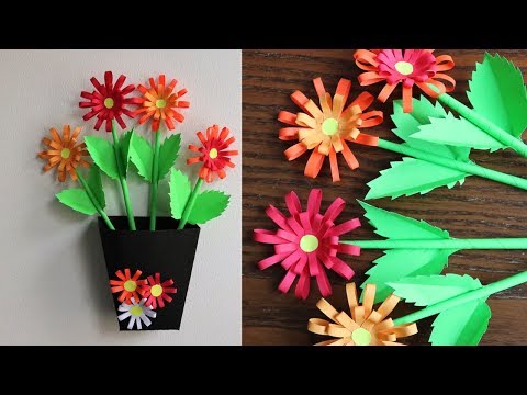 Paper Flower Wall Decoration - DIY Wall Decor ideas - Paper Craft - Paper Flower Video