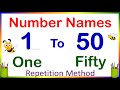 1 to 50 Numbers Names | NUMBER SPELLING   1 - 50 | Numbers Name for kids | Numbers in Words #numbers