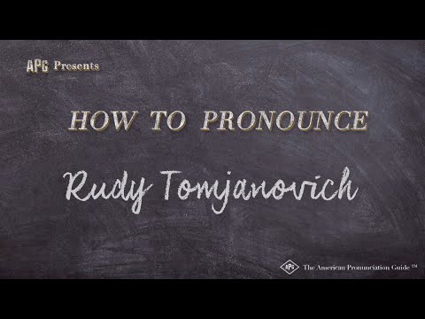 How to Pronounce Rudy Tomjanovich (Real Life Examples!)