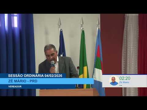  SESSÃO DIA 04/02/2026 – PRONUNCIAMENTO DO VEREADOR ZÉ MÁRIO