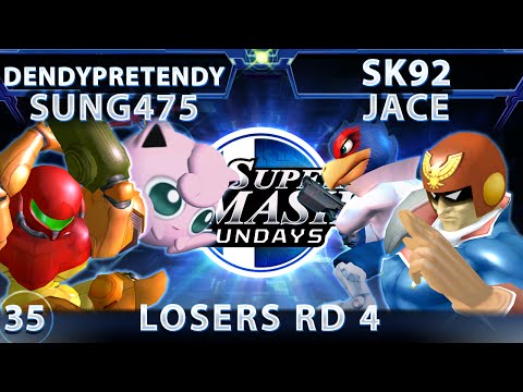SSS 35 - DendyPretendy & SUNG475 (Red) Vs. SK92 & Jace (Blue) SSBM - Losers Round 4 - Smash Melee