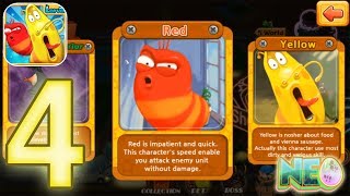 Larva Heroes Lavengers: Gameplay Walkthrough Part 4 - New Red Adventure (iOS, Android)