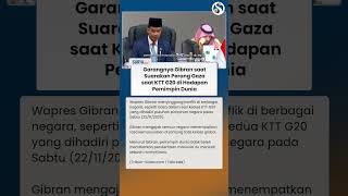 Garang di KTT G20! Gibran Minta Dunia Bertindak soal Perang Gaza di Hadapan Pemimpin Dunia