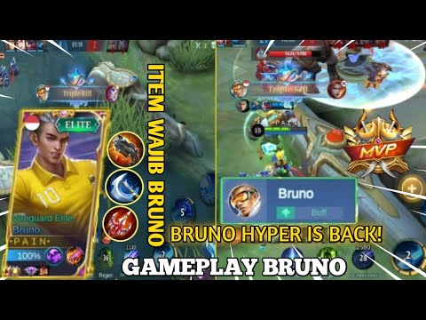 BRUNO HYPER IS BACK!! BUILD FULL DAMAGE ONE SHOT ONE KILL || MOBILE LEGENDS