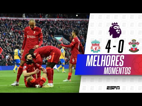 Gols e lances de Liverpool x Southampton