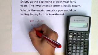 Present Value (PV) of an annuity due using TI BAII Plus calculator