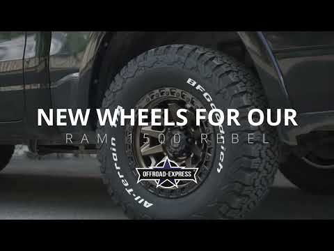 RAM 1500 Rebel on 18x9" Fuel D696 Covert alloy wheels