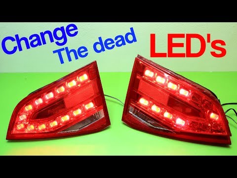 Audi / Fix The Dead LED's / Open / Remove REAR LIGHTS / Tail Lights