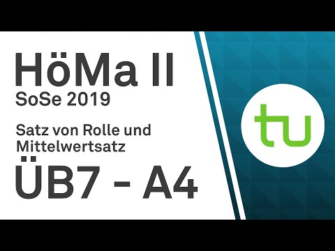 Übungsblatt 7, Aufgabe 4 -- TU Dortmund, Höhere Mathematik II (BCI/BW/MLW)