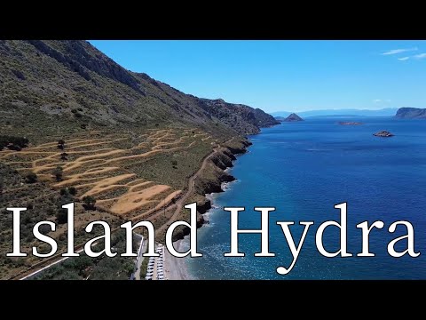Island Hydra, Greece - by drone [4K].#greekislands