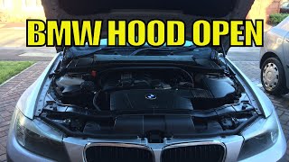 How to open the hood on a BMW
