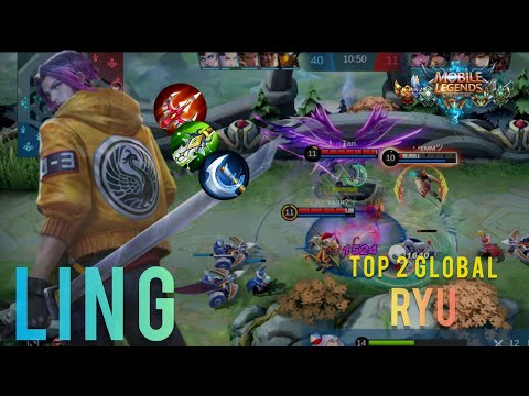 Ling fast hand | gameplay and build | top global by RYU | MLBB
