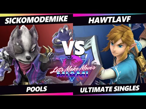 Let's Make Moves Miami - SickoModeMike (Wolf) Vs. HAWTLAVf (Link) SSBU Ultimate Tournament