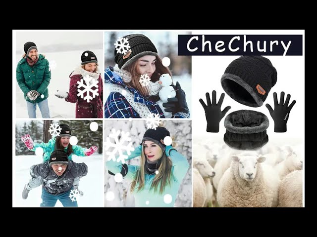 Vídeo relacionado con flintronic Gorras Invierno con Bufanda y Guantes Táctiles, Gorro Guantes Beanie, Táctiles Antideslizante Punto Sombreros, Antideslizante 3 en 1 de Punto Sombreros, para Mujeres y Hombres