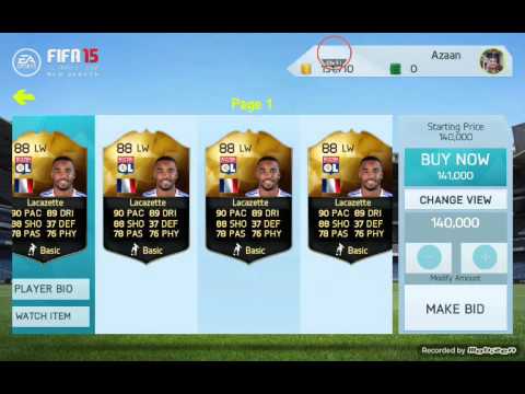 FIFA 15 NS ANDROID / IOS TRADING METHOD MAKE ABOUT 50K OR 30K PER CARD!!!!!!!