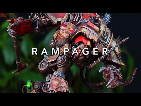 The Most INTENSE Paint Job You'll Ever See, even Angron gets jealous! painting Chaos Knight Rampager