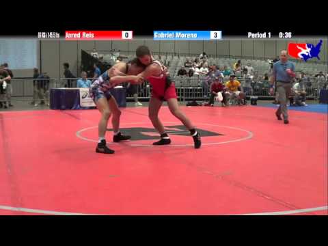 Jared Reis vs. Gabriel Moreno at 2013 Junior Nationals - FILA - FS