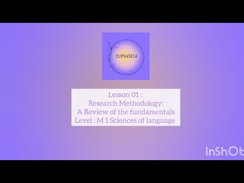Lesson 01 : Research Methodology: A Review of the fundamentals | M1 S1 science of language 