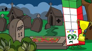 Numberblock 14 Wins Soccer Trophy To Honor 11 At Cemetery l Numberblocks fanmade coloring story