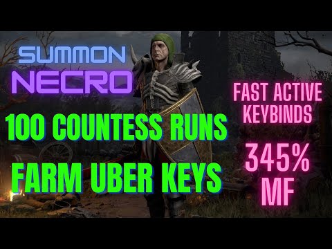 D2R Necromancer 100 Countess Runs (Lots of Keys) 345 MF Diablo 2 Resurrected Patch 2.3