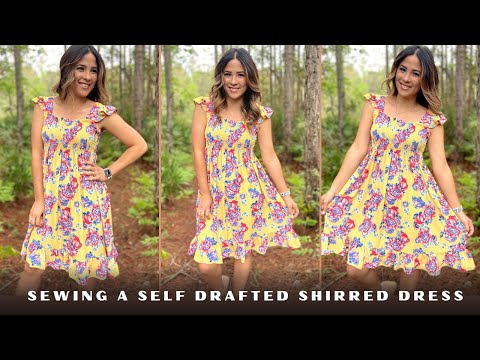 Self Drafted Shirred Dress Tutorial!