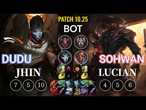 HLE DuDu Jhin vs SoHwan Lucian Bot - KR Patch 10.25
