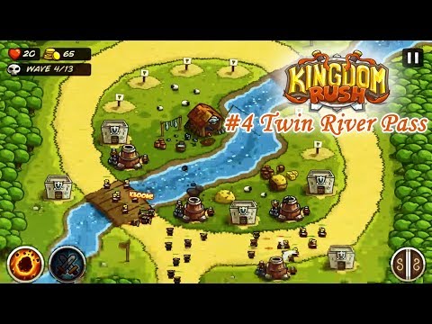 Kingdom Rush Level 4 - Twin Rivers Pass [Hard Difficulty - 3 stars]