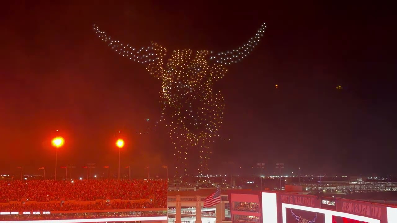 Texas vs the Ohio State: 4th Quarter Drone Show - DKR Austin, TX 9/12/2026 - YouTube