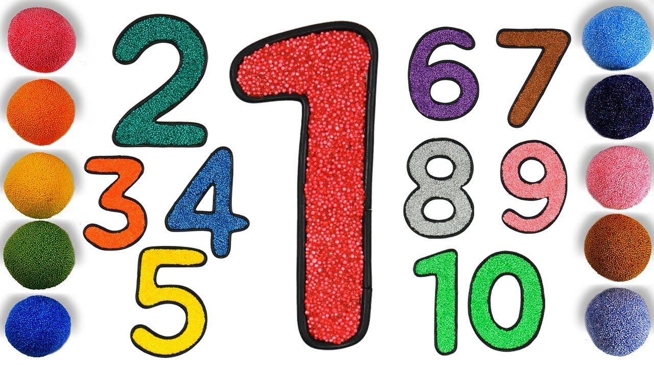 Number coloring pages Learn Colors Learn numbers for toddler