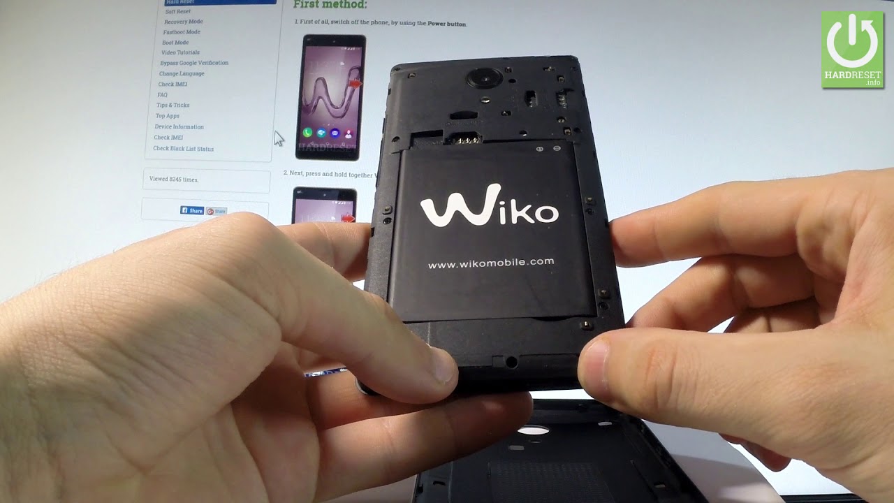 How to Remove Battery WIKO Robby - Open Back Cover / Restart