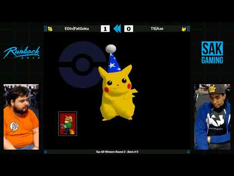 Runback 2018 Top 48 Winners Round 3 - TS|Axe (Pikachu) vs EGtv|FatGoku (Fox)