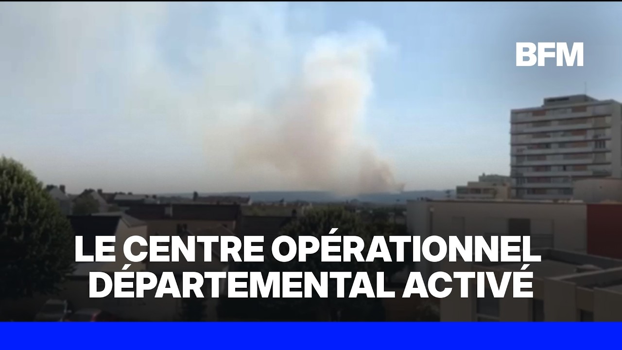 Incendie: un feu de forêt en cours sur les communes de Couchey et Marsannay-la-Côte, près de Dijon