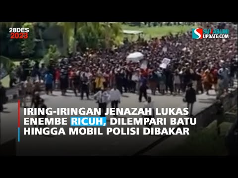 Iring-iringan Jenazah Lukas Enembe Ricuh, Dilempari Batu Hingga Mobil Polisi Dibakar
