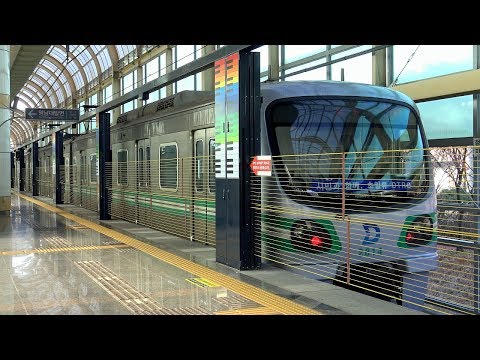 [4K] Daegu Urban Railway (Daegu Subway) Linha 2 Série 2000 [IGBT-VVVF fabricado pela Rotem (tecnologia fornecida pela Mitsubishi Electric)] Coleção de cenas de chegada/partida + som de corrida com vídeo interno Filmado na estação Munyang e na estação Daesil 2020.1