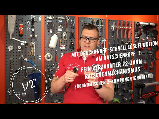 Video Teaser für KS TOOLS 914.1290 1/2" Umschaltknarre, 72 Zahn
