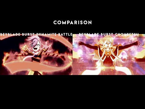 Comparison: PHI vs PAYNE / Pain - Double Prominence Dive - Beyblade Burst Dynamite Battle Phoenix