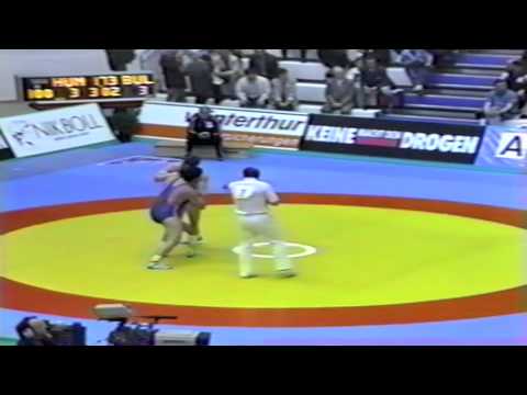 1991 Senior European Greco Championships: 100 kg Sandor Major (HUN) vs. Julian Vasilev (BUL)