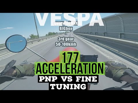 vespa POLINI 177 acceleration | pnp vs FINE TUNING |