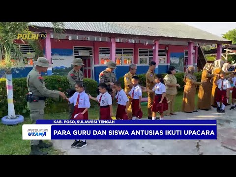 SATGAS MADAGO RAYA PERKUAT KARAKTER KEBANGSAAN SISWA SD DI POSO PESISIR