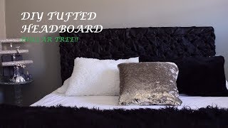 Easy Tufted Headboard DIY! Dollar Tree!!