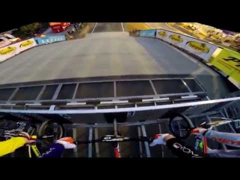 Full lap around the BMX track in Zolder (Belgium)