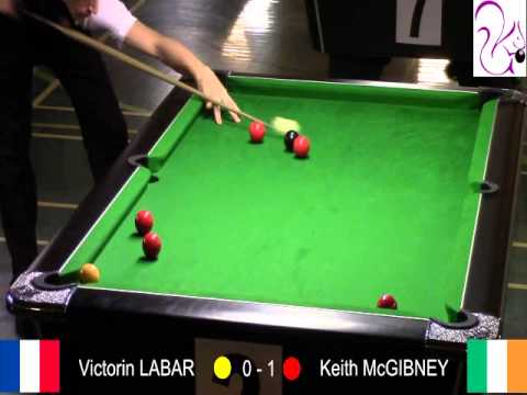 World Blackball Championships 2014 Perth Semi Final U23 Victorin Labar vs Keith McGibney 2