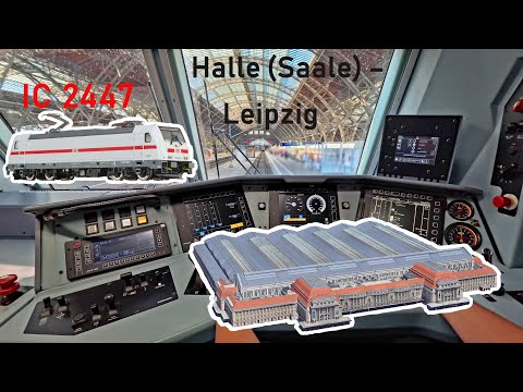Europe's largest terminus station | IC 2447 Halle (Saale) Hbf - Leipzig Hbf | IC 2 cab ride